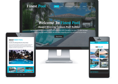 Pool builder web design